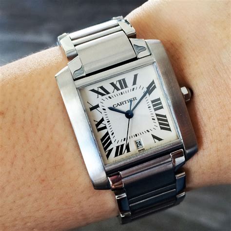 cartier stainless steel|cartier stainless steel tank francaise.